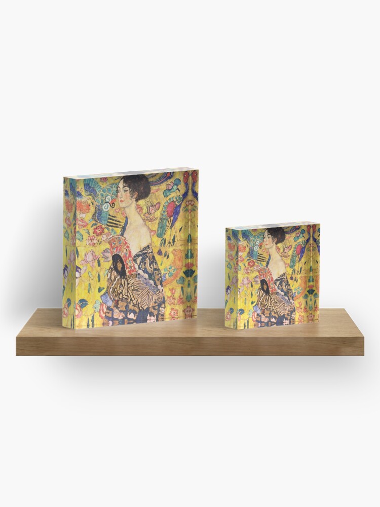 Alternate view of Gustav Klimt - Lady with a Fan Acrylic Block