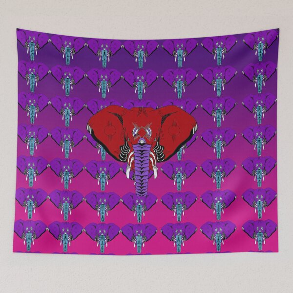 Item preview, Psychedelic Asian Elephant Blotter designed and sold by Slydell1.