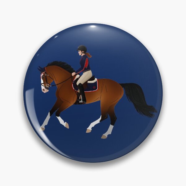 Item preview, Bay Dutch Warmblood and Rider - Equine Rampaige designed and sold by equinerampaige.