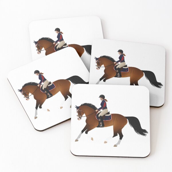 Item preview, Bay Dutch Warmblood and Rider - Equine Rampaige designed and sold by equinerampaige.