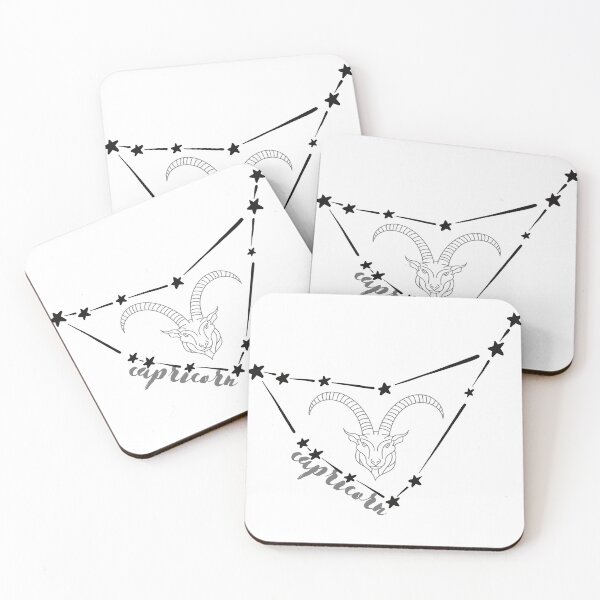 Item preview, Zodiac Star Sign: Capricorn in Gray and Black designed and sold by LilWildflowers.