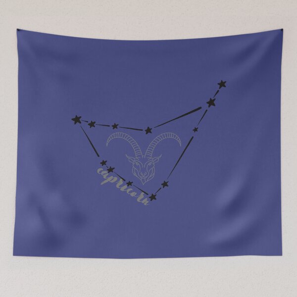 Item preview, Zodiac Star Sign: Capricorn in Gray and Black designed and sold by LilWildflowers.