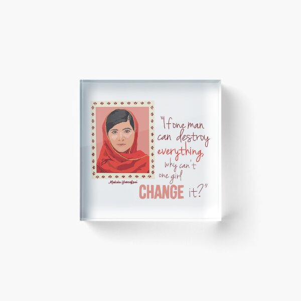 Item preview, Malala Yousafzai in Frame with Quote designed and sold by Emily Boynton.