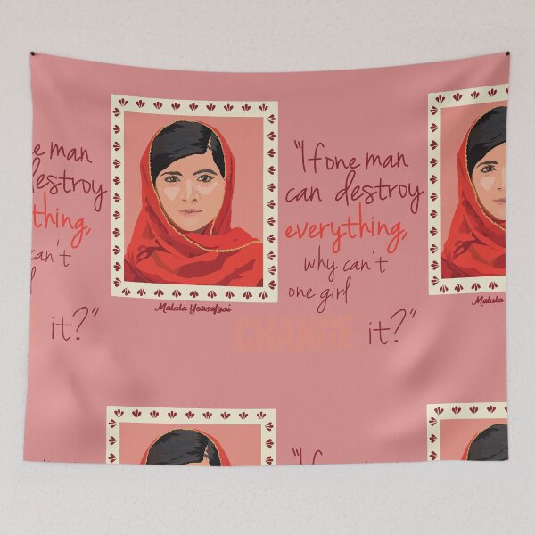 Item preview, Malala Yousafzai in Frame with Quote designed and sold by Emily Boynton.