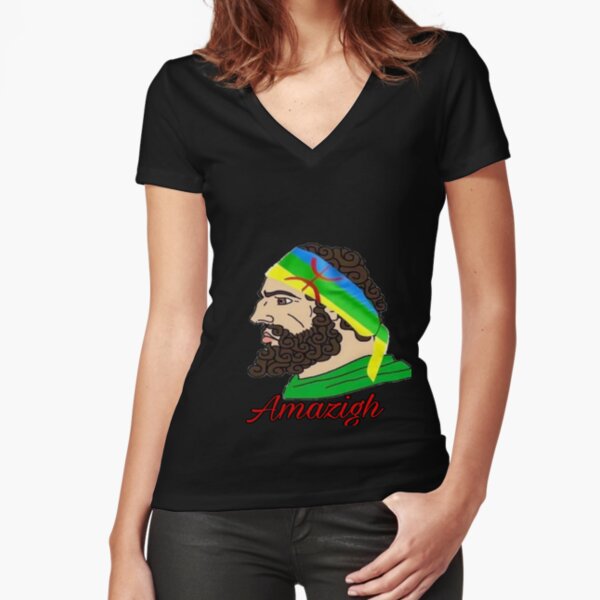 Kabyle berbere amazigh T-ishrt bag sacados, phone T-shirt moulant col V