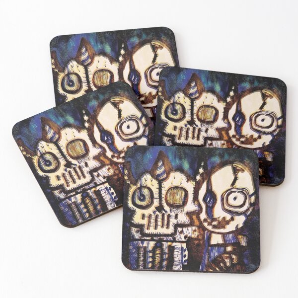 Item preview, Lowbrow Skullhead couple designed and sold by pignpix.