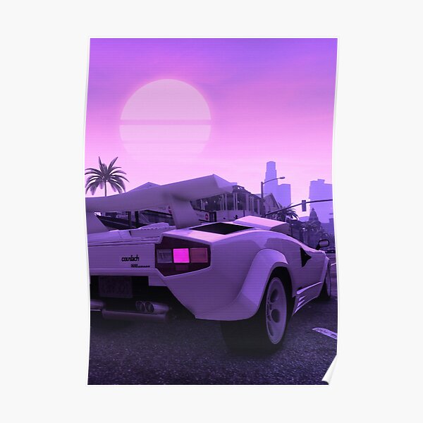Countach sunset Poster