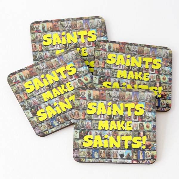 Item preview, Saints Make Saints! (wide) designed and sold by The Catholic Religion Teacher Shop.