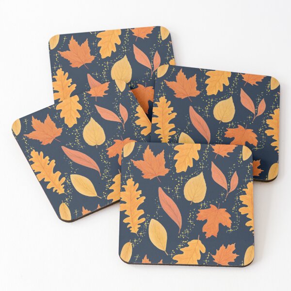 Item preview, Golden autumn leaves designed and sold by Greenfield Illustration.