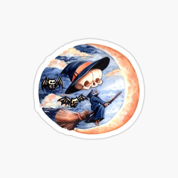 Halloween Witch Skellie Sticker
