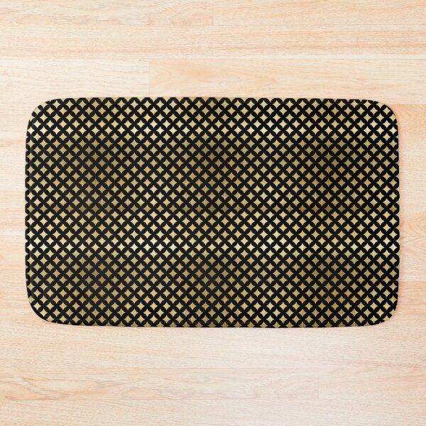 Item preview, Black and Gold Geometric Diamond Metallic Mesh Pattern designed and sold by MrRoccoBlue.
