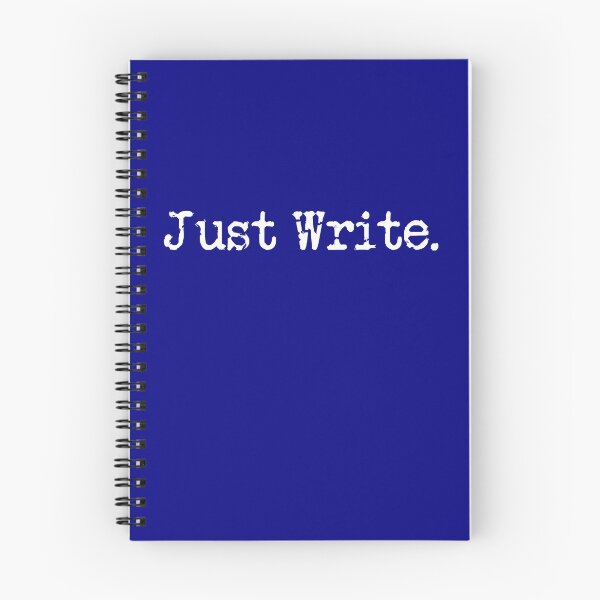 Item preview, Just Write. White Type Navy Blue designed and sold by TeaRoseWriter.