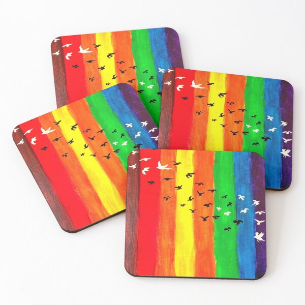 Item preview, Flying Birds Rainbow designed and sold by LipikaDesigns.