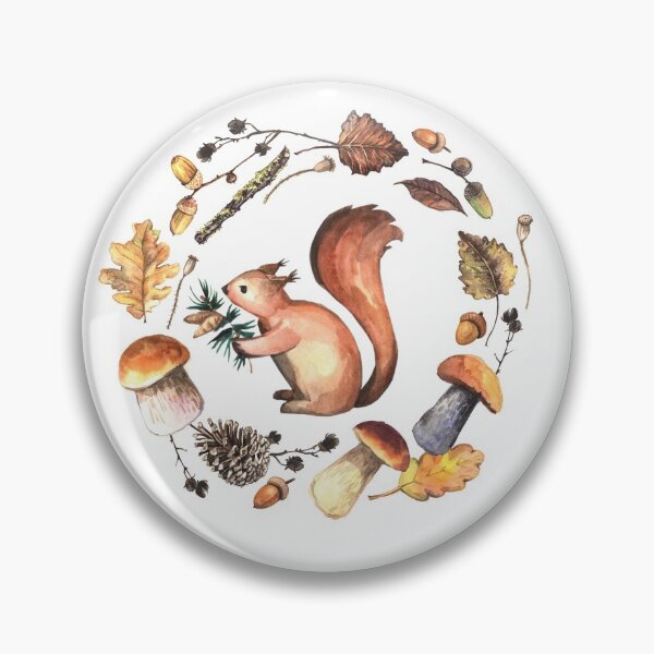 Item preview, Squirrel and autumn wreath designed and sold by Anna  Yudina.