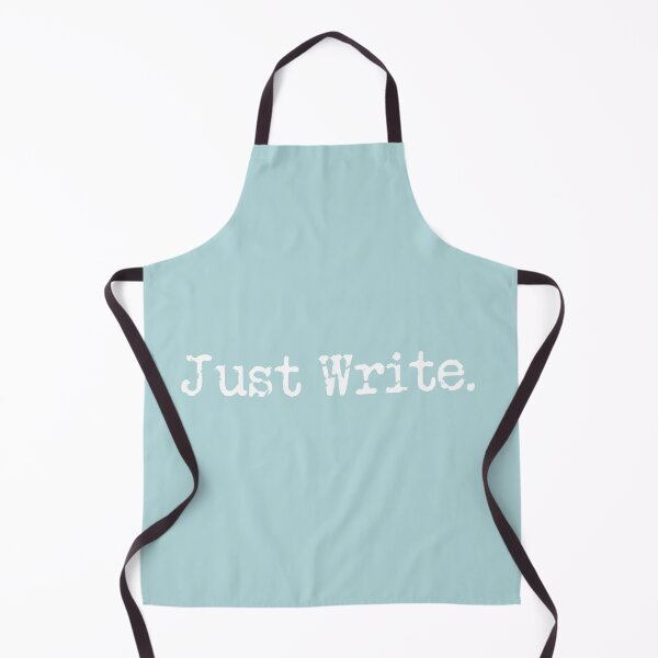Item preview, Just Write. White Type on Sea Green designed and sold by TeaRoseWriter.