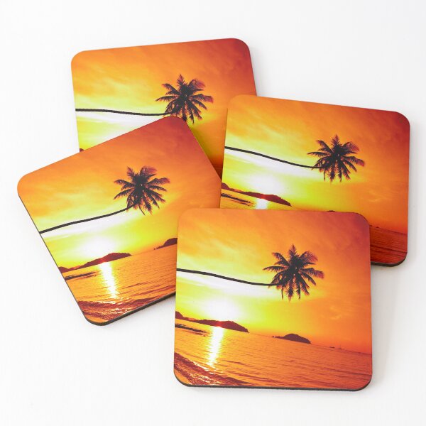 Item preview, Thailand Beach Sea Sunset Sky Palm Trees designed and sold by Laura Vancleave.