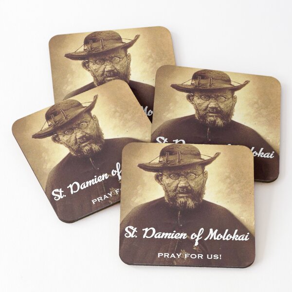 Item preview, Damien of Molokai, pray for us! designed and sold by The Catholic Religion Teacher Shop.