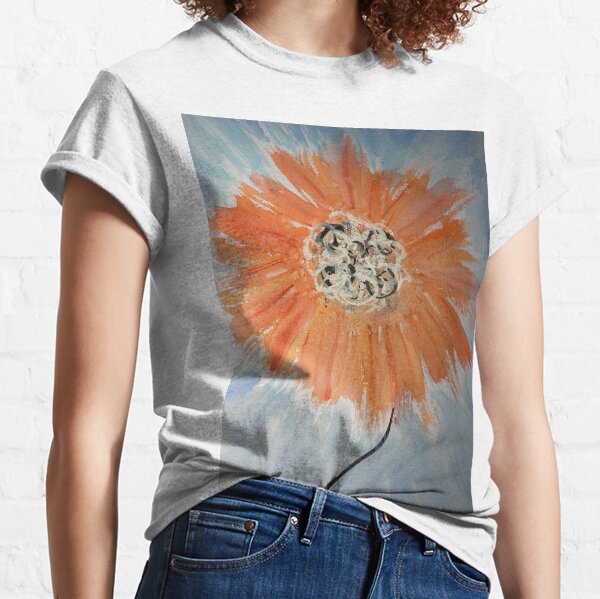 Orange Burst Flower Classic T-Shirt