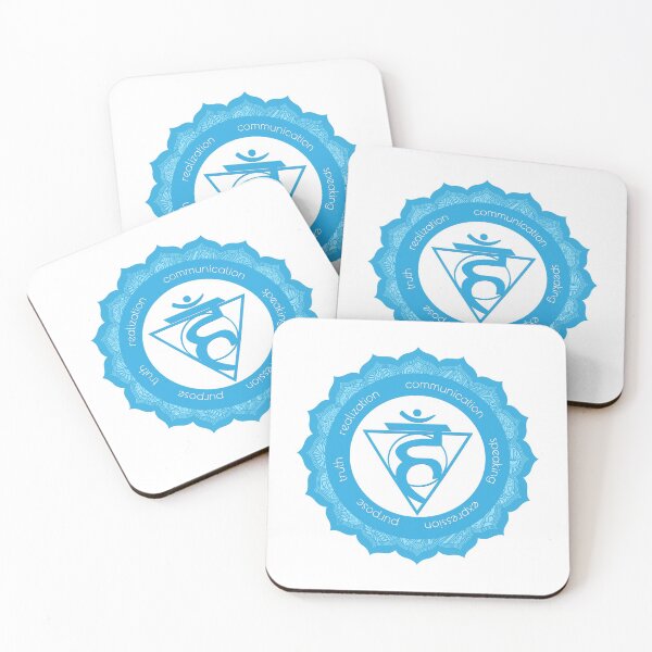 Item preview, Throat Chakra Mandala - 52 WBG designed and sold by chakraplaza.