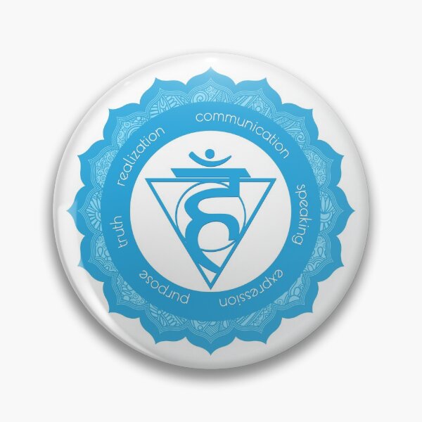 Item preview, Throat Chakra Mandala - 52 WBG designed and sold by chakraplaza.