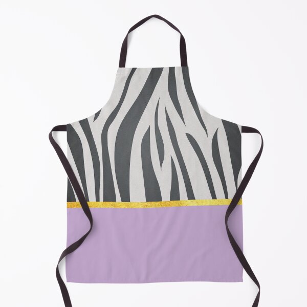 Item preview, Black and white zebra print on purple, golden lining designed and sold by ColorsHappiness.