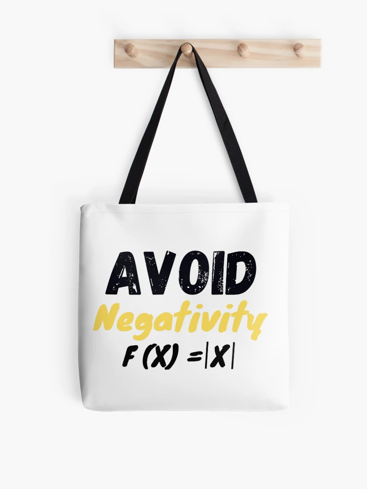 Thumbnail 1 of 2, Tote Bag, Avoid Negativity Math Equation designed and sold by MoMasry.