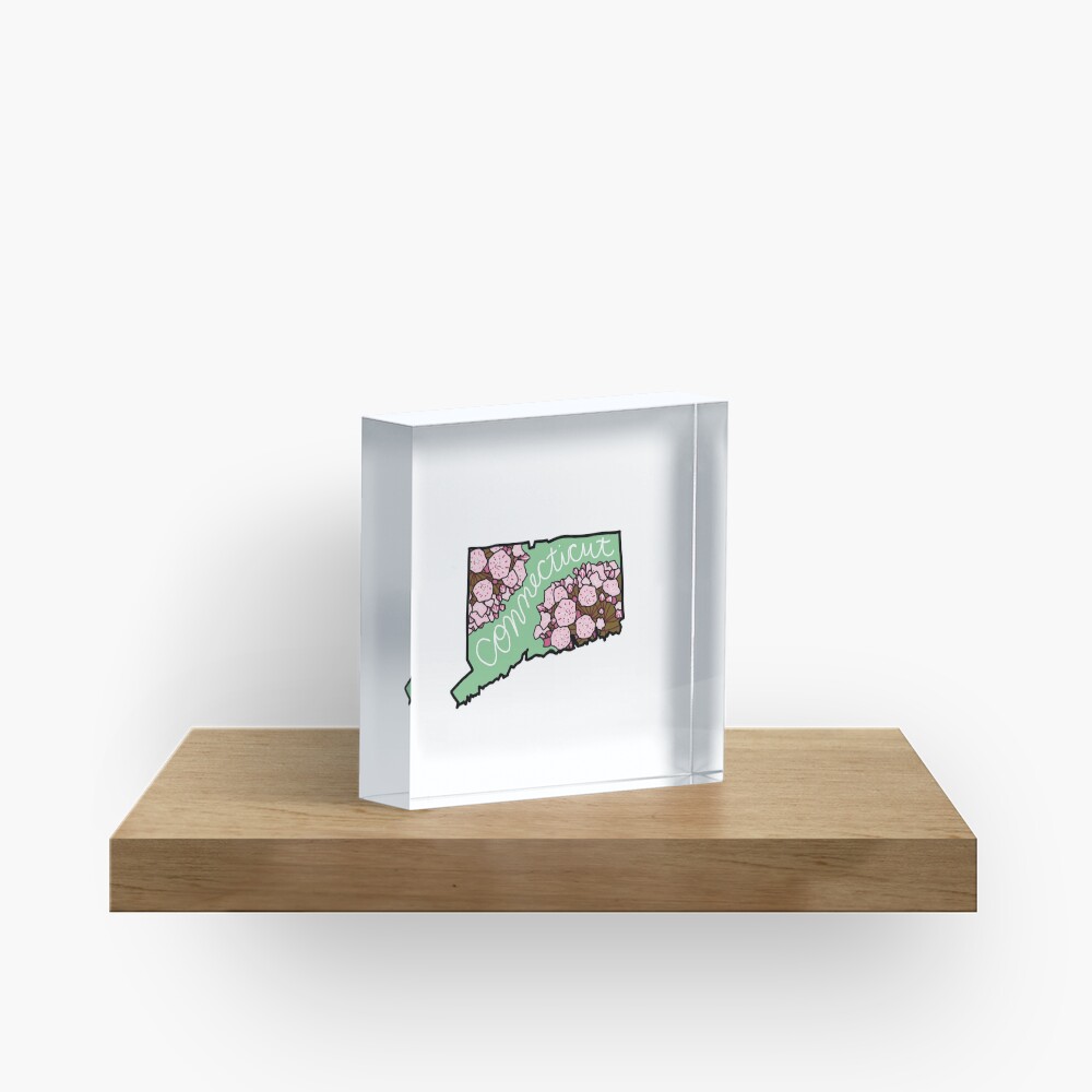 Connecticut State Flower Acrylic Block