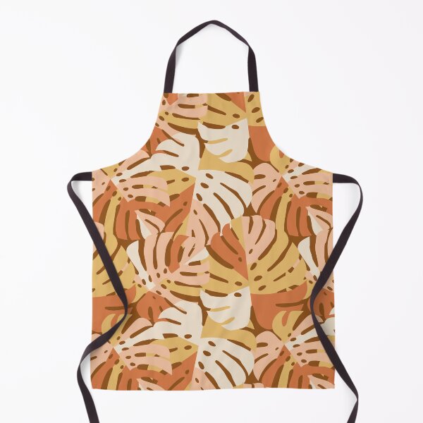 Item preview, Color Block Monstera Leaves in Rust designed and sold by latheandquill.