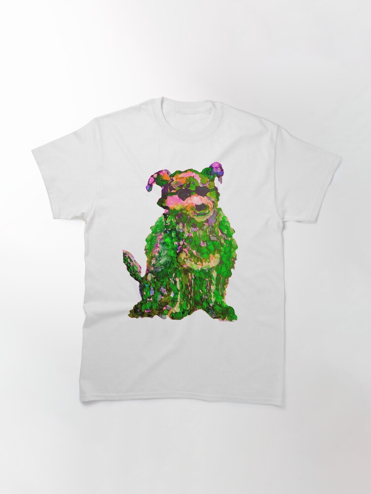 Alternate view of Cool Dog Green Abstract Classic T-Shirt