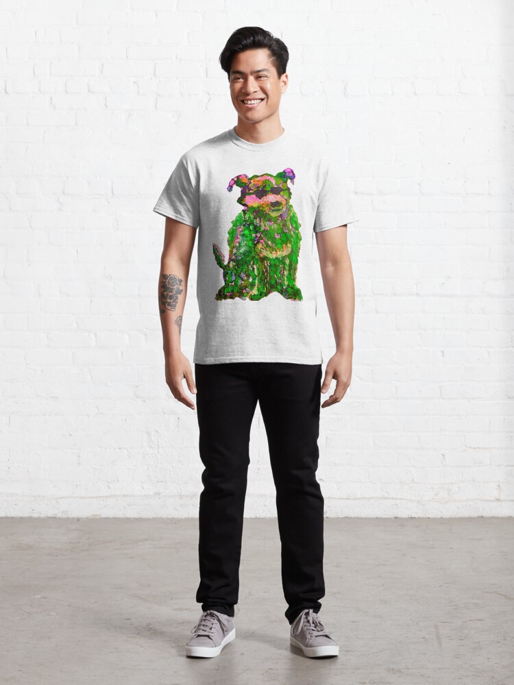 Alternate view of Cool Dog Green Abstract Classic T-Shirt