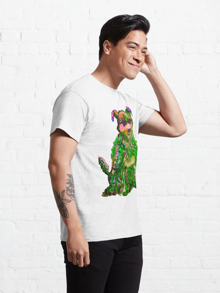 Alternate view of Cool Dog Green Abstract Classic T-Shirt