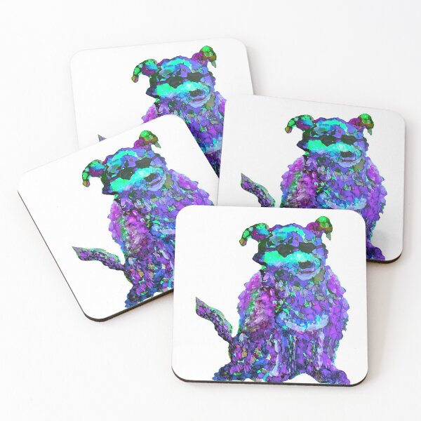 Item preview, Cool Dog Purple Abstract  designed and sold by HappigalArt.