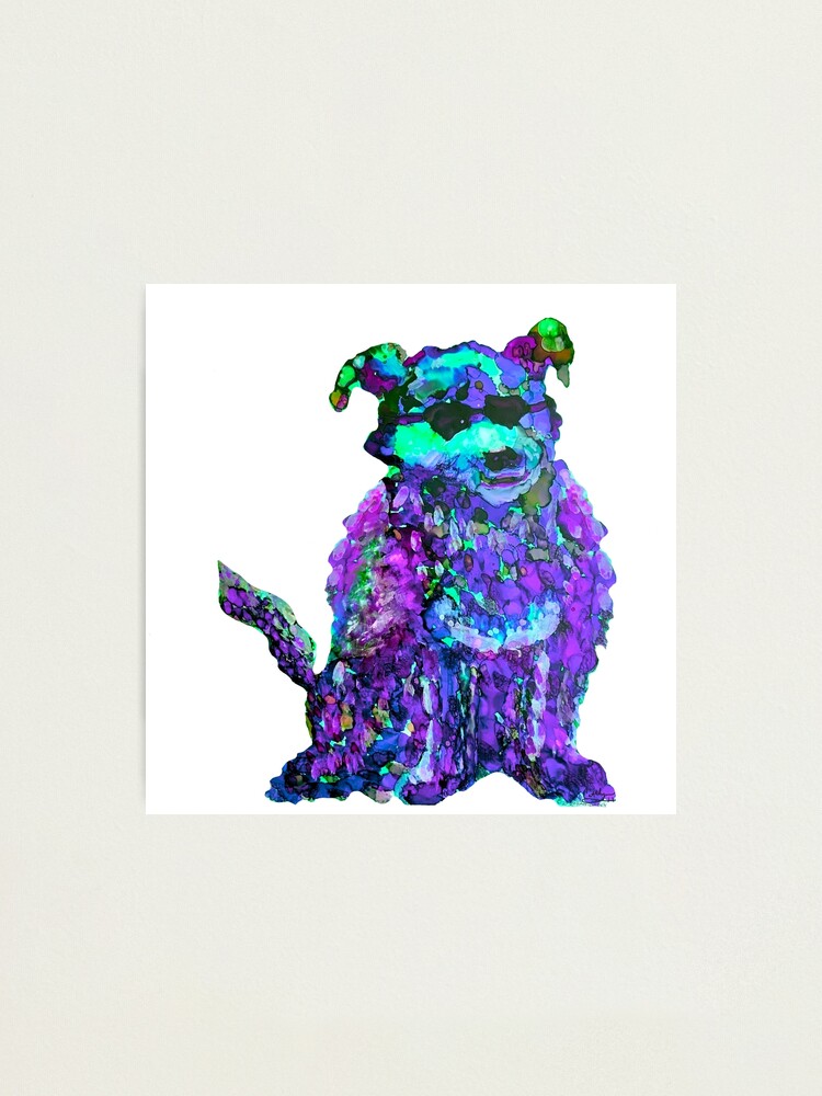 Alternate view of Cool Dog Purple Abstract Photographic Print