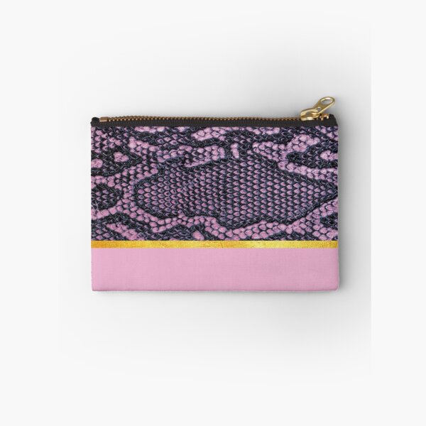 Item preview, Coloured snake print on pink, golden lining designed and sold by ColorsHappiness.