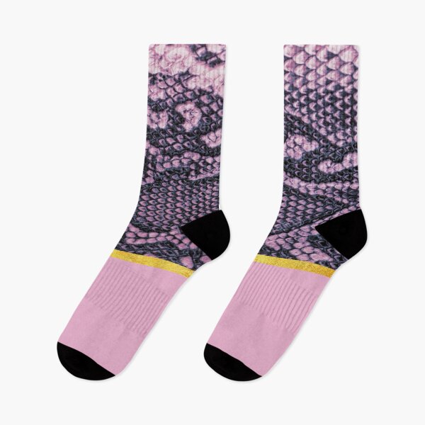 Item preview, Coloured snake print on pink, golden lining designed and sold by ColorsHappiness.