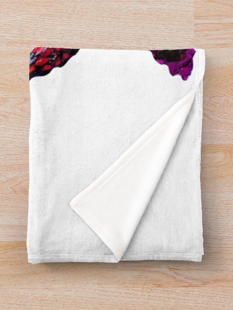 Alternate view of Cool Dog Red Abstract Throw Blanket