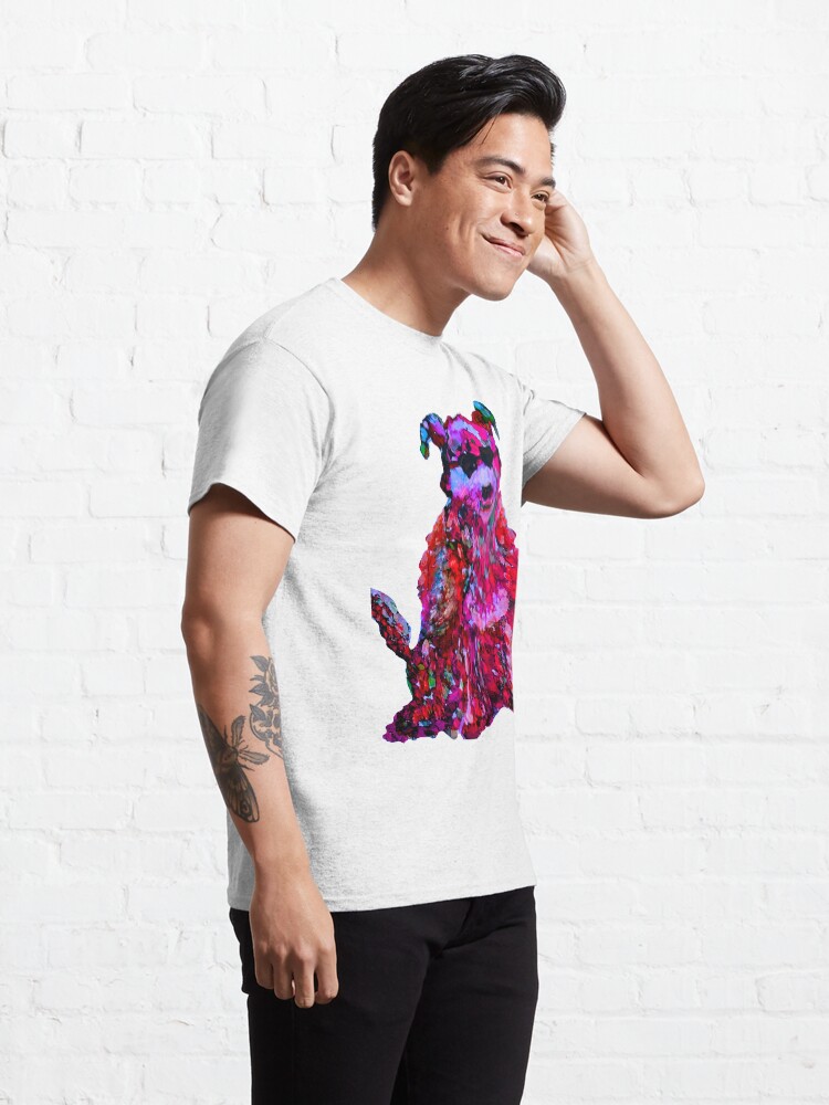 Alternate view of Cool Dog Red Abstract Classic T-Shirt