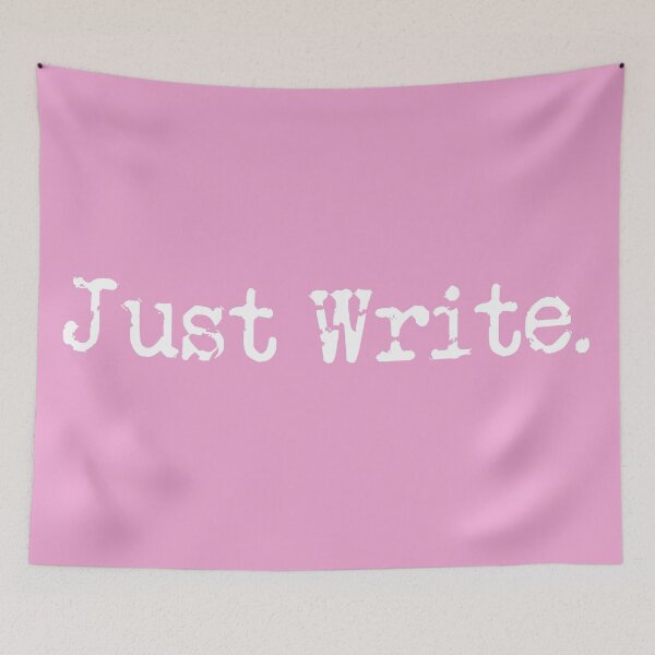 Item preview, Just Write. White Type on Pink designed and sold by TeaRoseWriter.