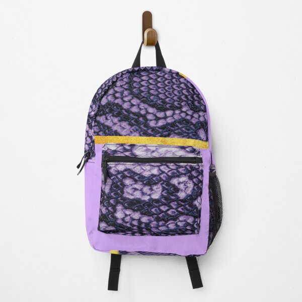 Item preview, Coloured snake print on purple, golden lining designed and sold by ColorsHappiness.