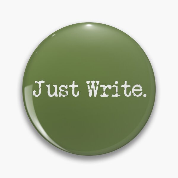 Item preview, Just Write. White Type on Military Green designed and sold by TeaRoseWriter.