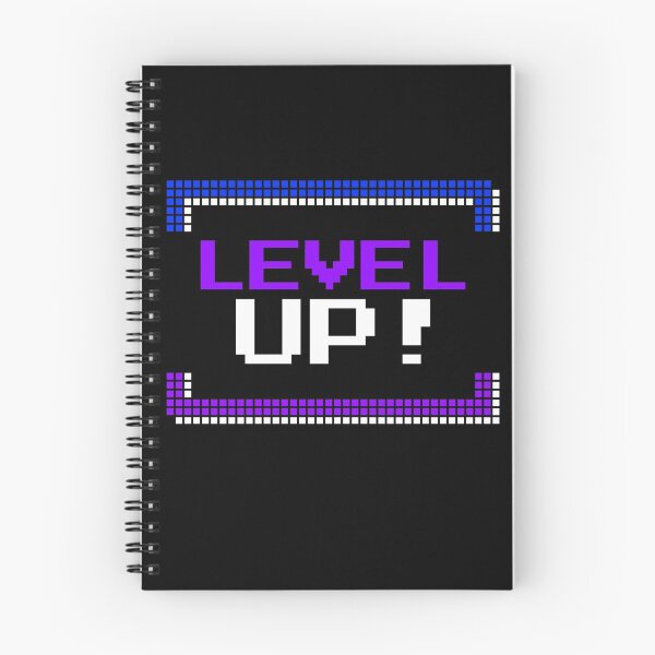 Aperçu de l'œuvre Level Up 80s Gamer Gaming Computer Game Bleu Violet créée et vendue par CreatedbyJR.