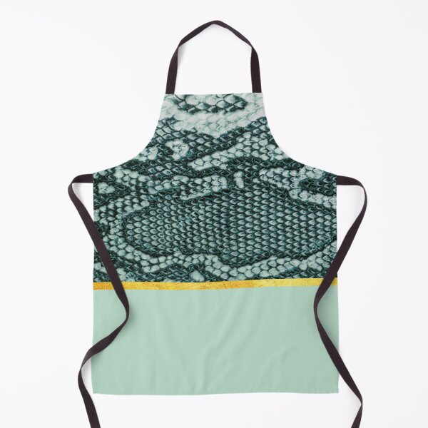 Item preview, Coloured snake print on green, golden lining designed and sold by ColorsHappiness.