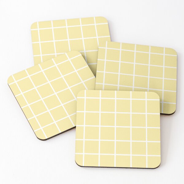 Item preview, Light Pastel Yellow & White Grid Pattern designed and sold by SimpliChic.