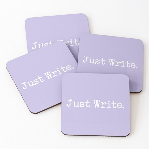 Item preview, Just Write. White Type on Lavender designed and sold by TeaRoseWriter.