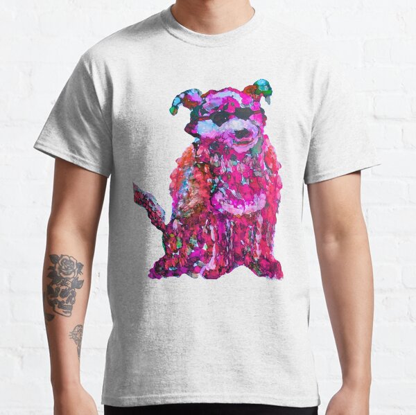Cool Dog Pink Abstract Classic T-Shirt