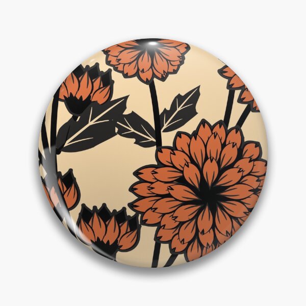 Artikelvorschau, Orange Blumenmuster entworfen und verkauft von PrintbyPatty.
