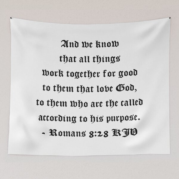 Item preview, Romans 8:28 KJV 1611 - Black Print designed and sold by VerShirts.