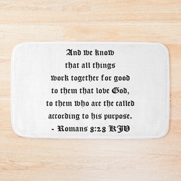 Item preview, Romans 8:28 KJV 1611 - Black Print designed and sold by VerShirts.