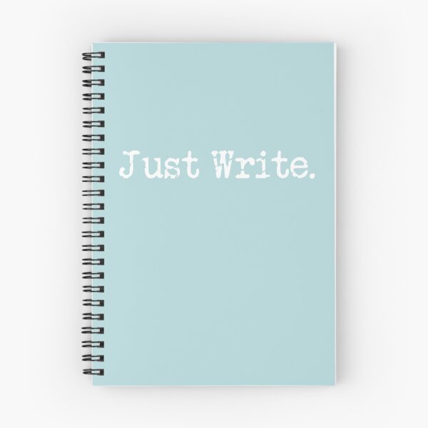 Item preview, Just Write. White Type on Sea Green designed and sold by TeaRoseWriter.