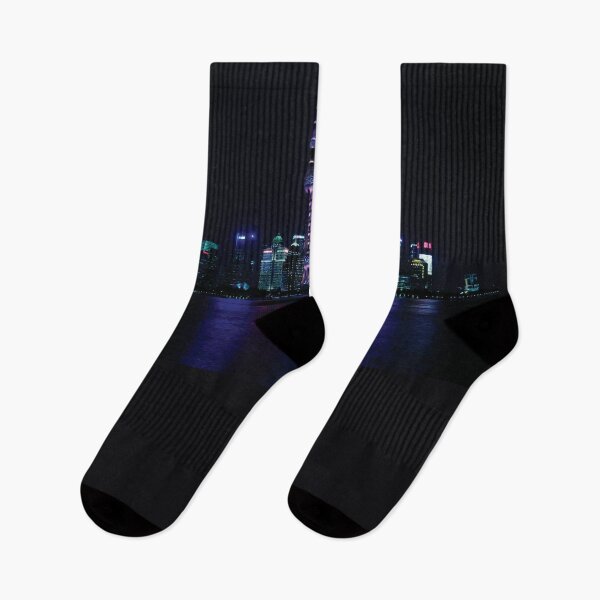Item preview, Shanghai city panoramic view across Huangpu river in the night. Souvenir from China, from Shanghai. designed and sold by 2AcesDesign.